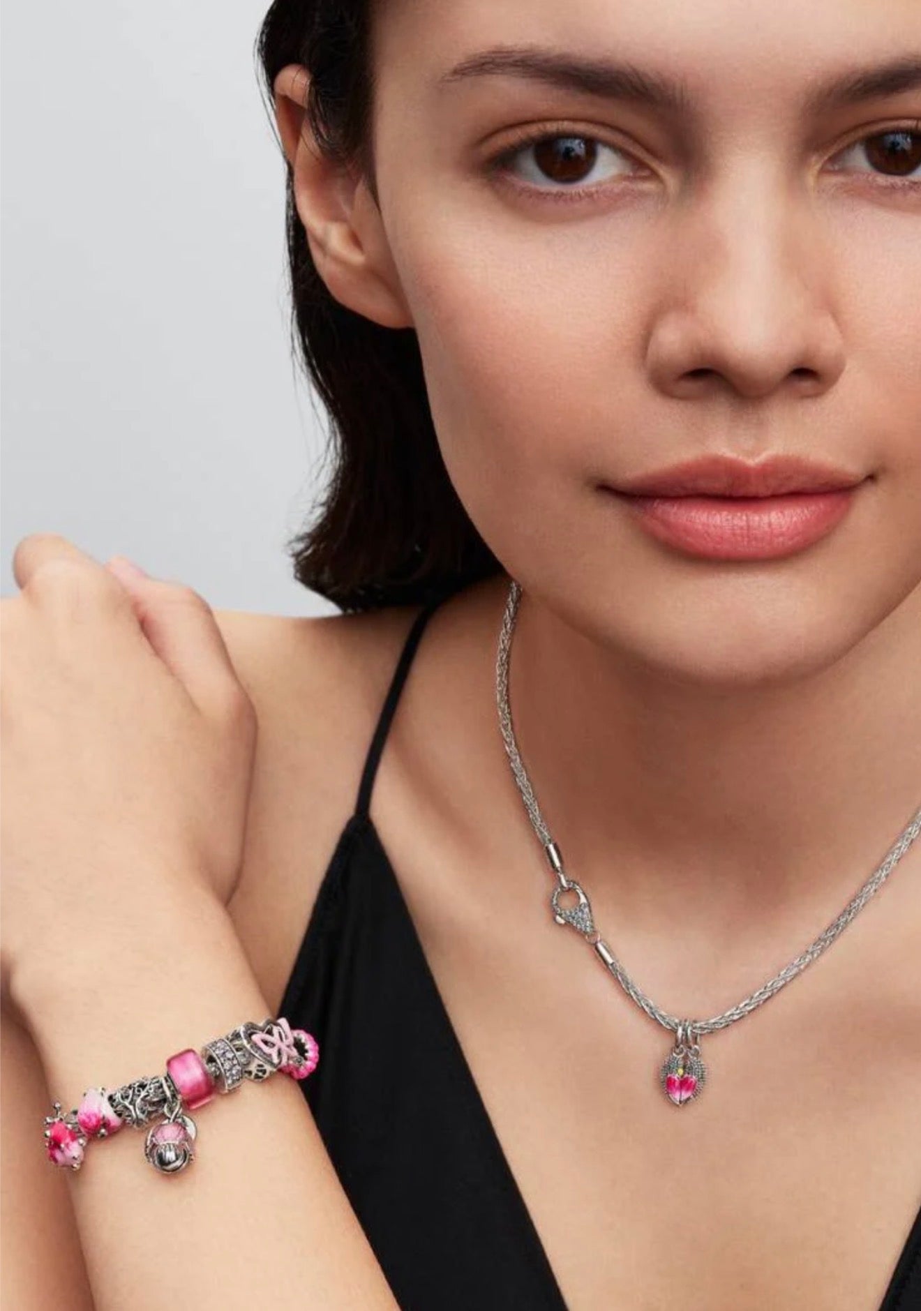 Pandora Two-Tone Blooming Flower Dangle Charm