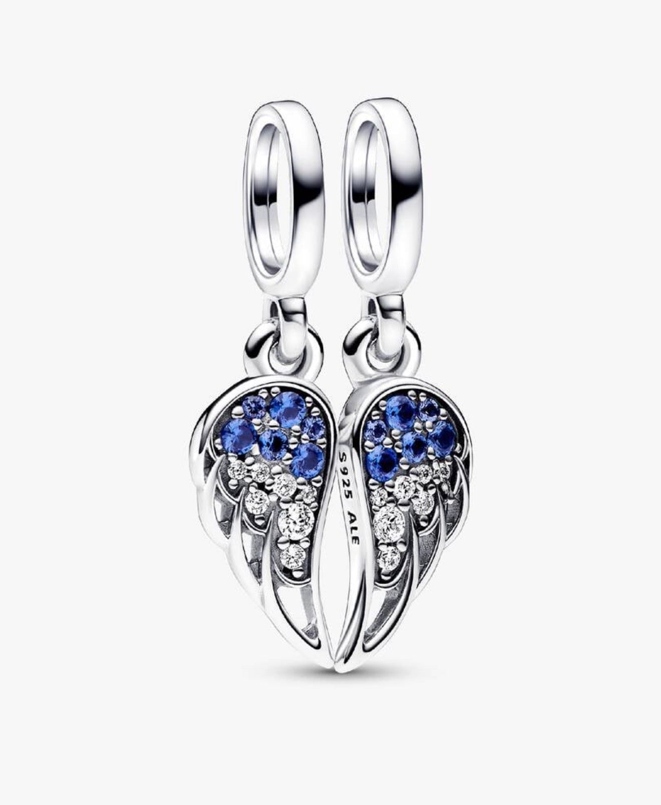Pandora Sparkling Splitable Angel Wings Dangle Charm