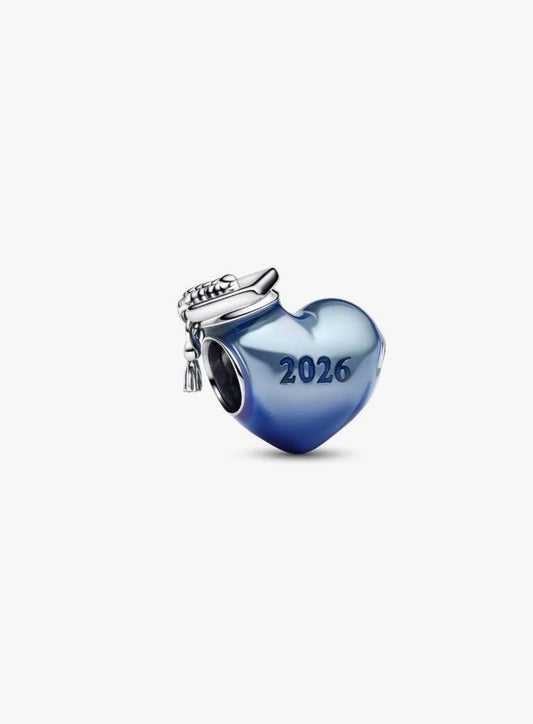 Pandora Graduation 2026 Blue Heart Charm