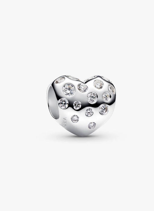 Pandora Sterling Silver Lab-grown Diamond Heart Charm