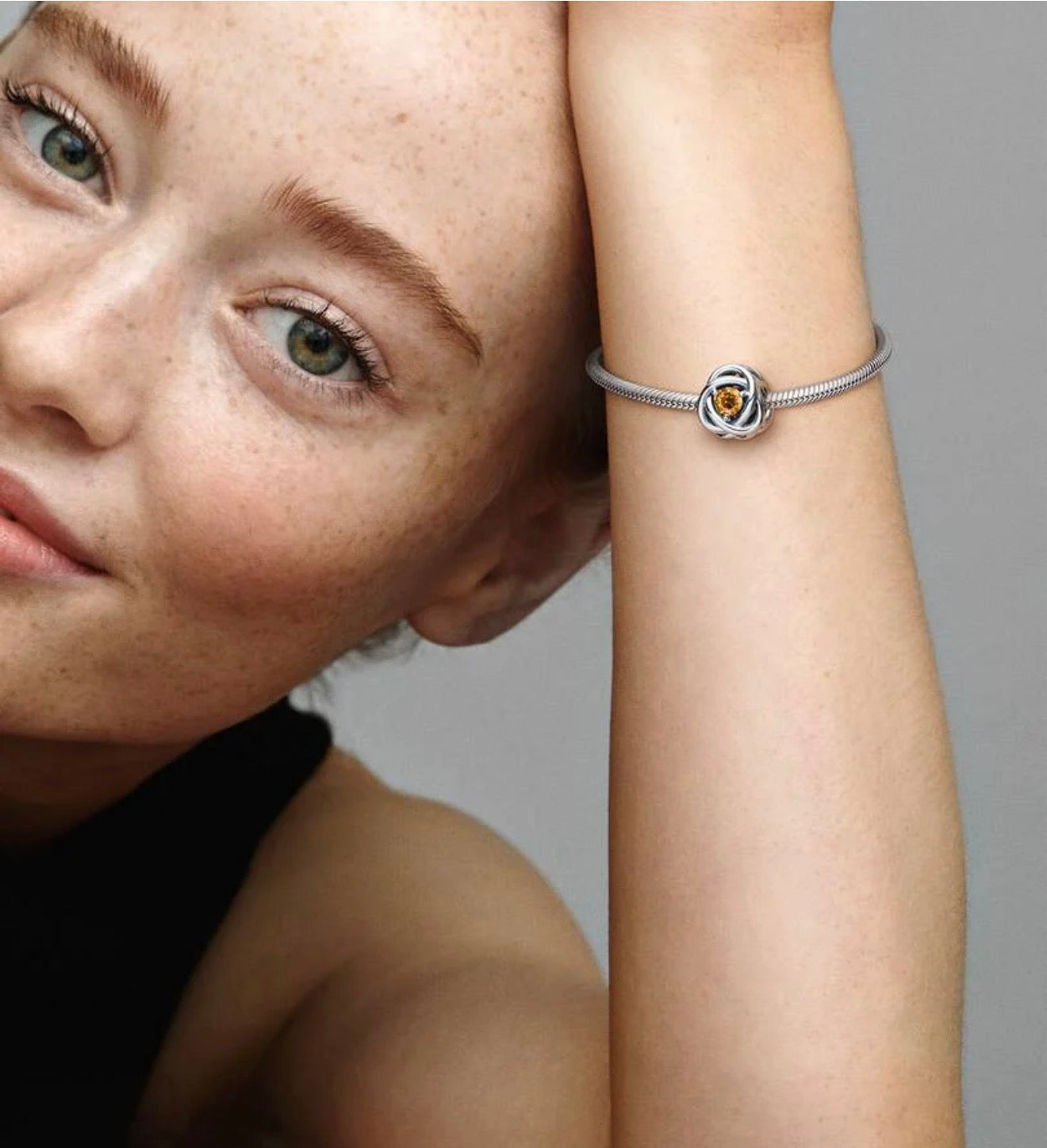 Pandora November Honey Eternity Circle Charm