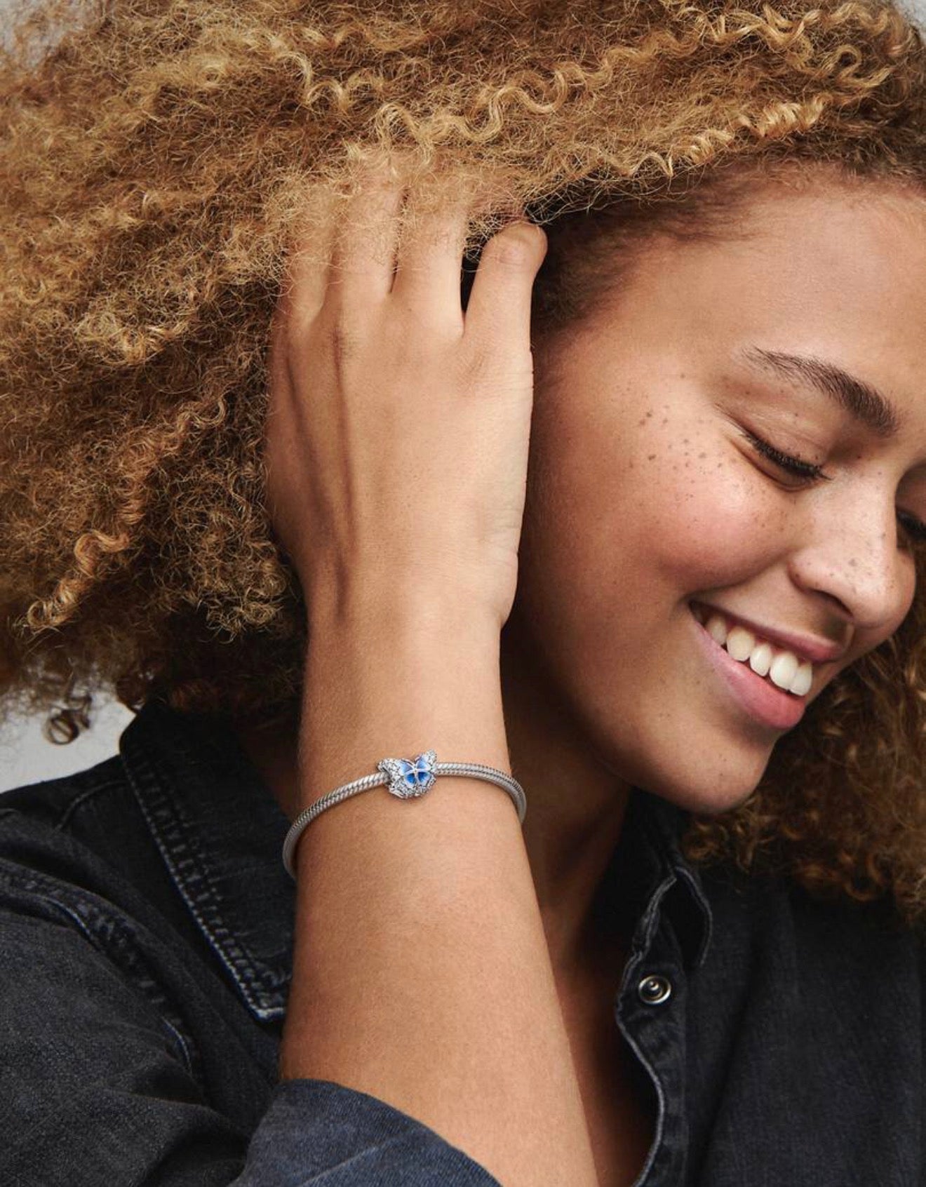 Pandora Blue Butterfly Sparkling Charm