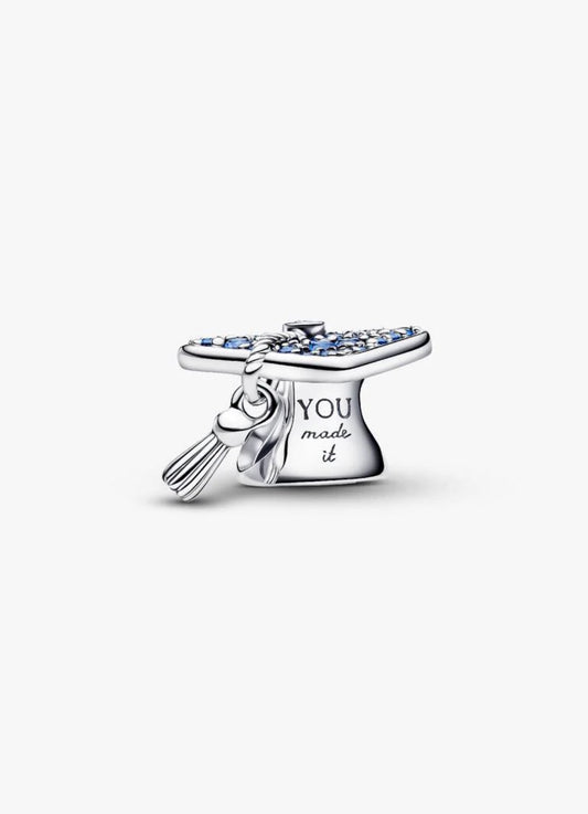 Pandora Sparkling Blue 2026 Graduation Cap Charm